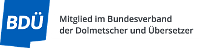 Logo BDÜ Bundesverband der Dolmetscher und Übersetzer